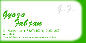 gyozo fabjan business card
